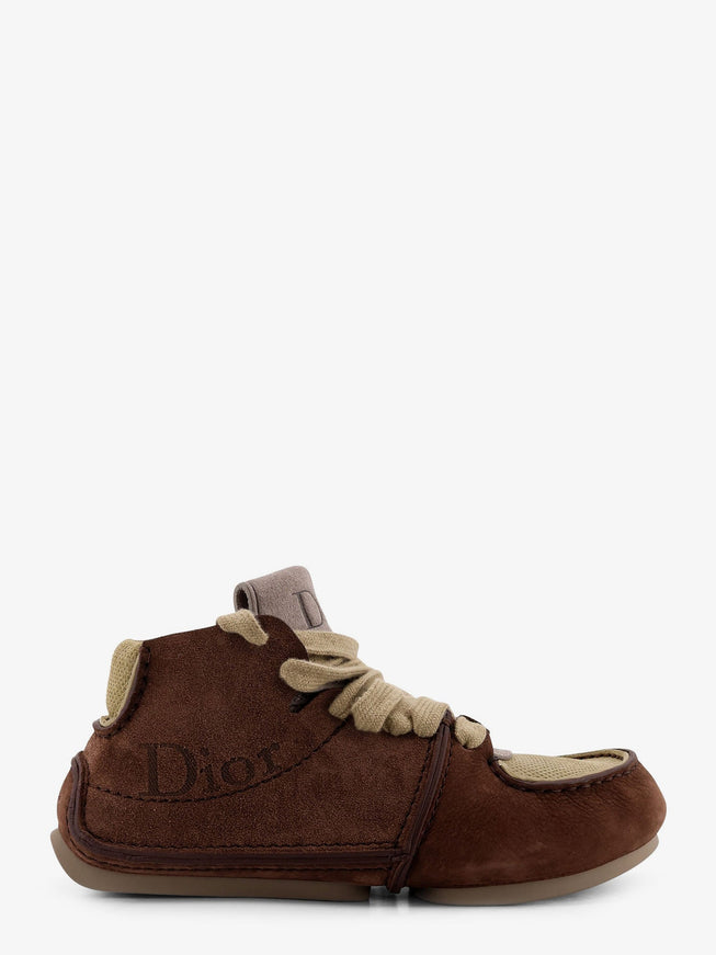Dior Roadie Suede Boot With Logo On The Side Brown