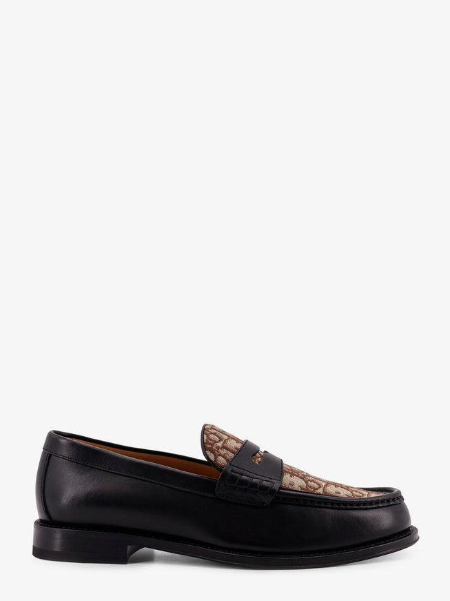 Dior Leather Loafers With Dior Oblique Detail Blacklight