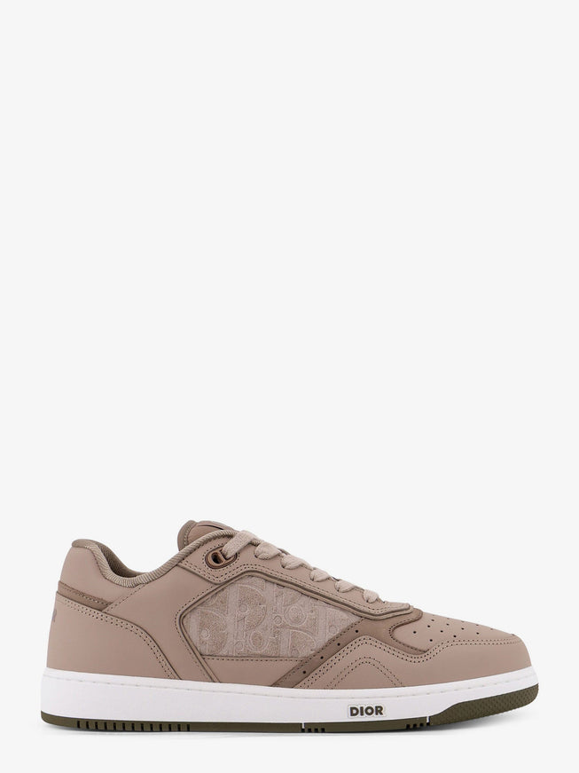 Dior B27 Leather Sneakers With Suede Inserts Grey