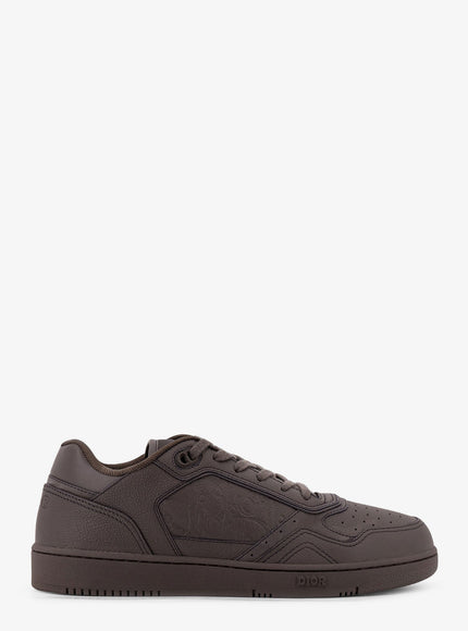 Dior B27 Leather Sneakers With Embossed Cd Logo Grey