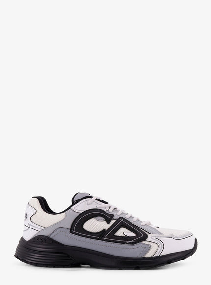 Dior Nylon Sneakers With Embossed Cd Logo Grey White