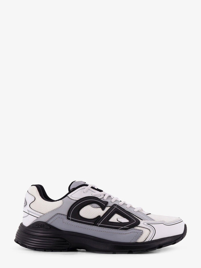Dior Nylon Sneakers With Embossed Cd Logo Grey White