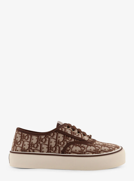 Dior Saltwind Canvas Sneakers With Dior Oblique Embroidery Beige