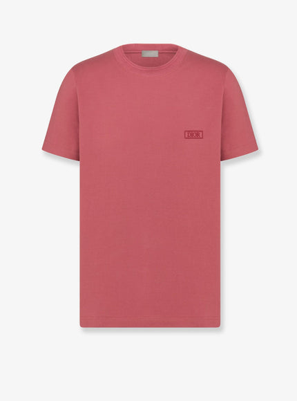 Dior Cotton T-Shirt With Logo Rose Violet