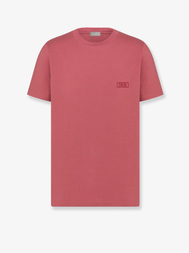 Dior Cotton T-Shirt With Logo Rose Violet