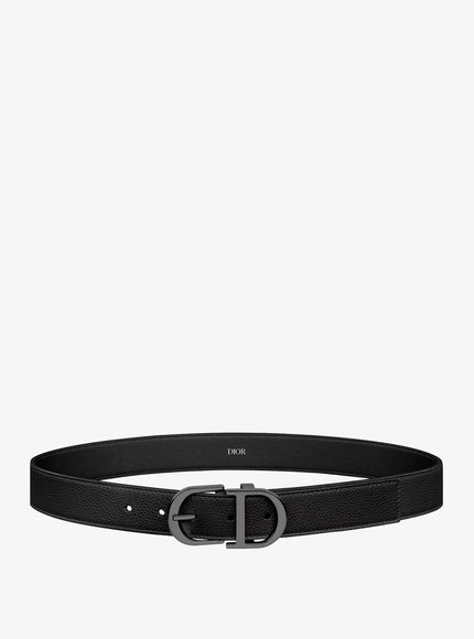 Dior Leather Belt With Metal Cd Logo Noir