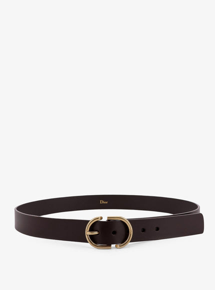Dior Leather Belt Darkbrown