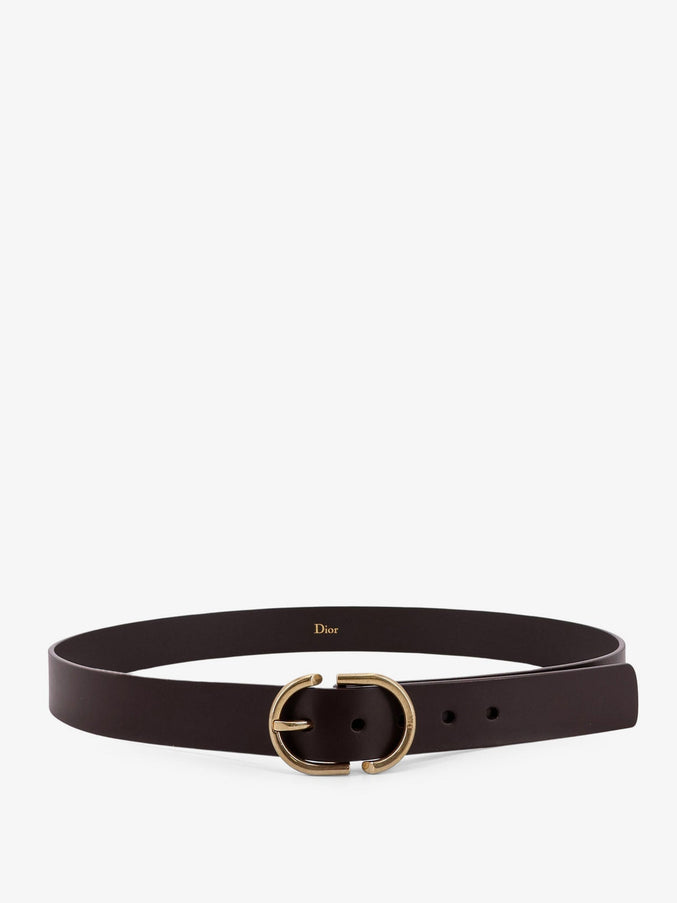 Dior Leather Belt Darkbrown