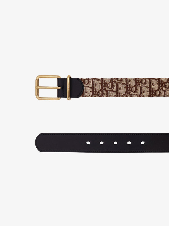 Dior Leather Belt With All-Over Dior Oblique Logo