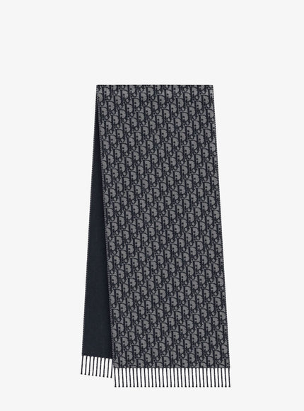 Dior Wool And Cashmere Scarf Uni Bleu