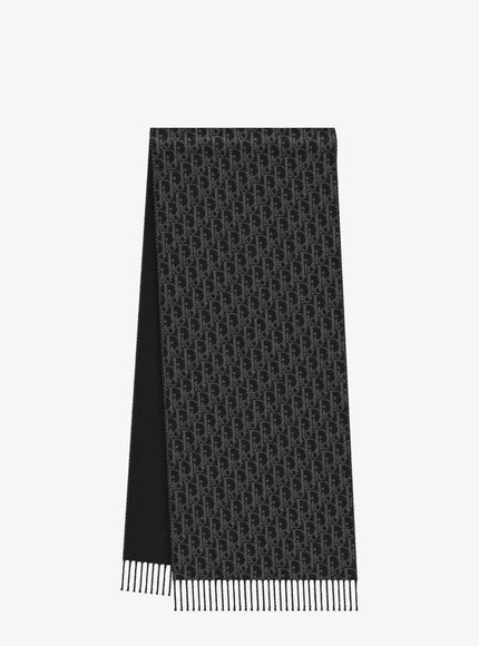 Dior Wool And Cashmere Scarf Uni Noir