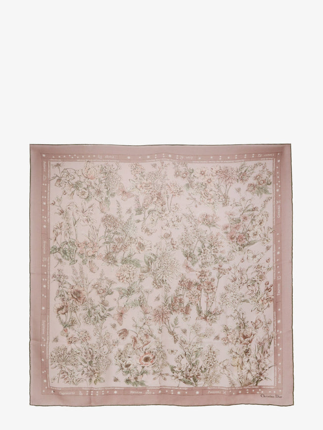 Dior Cashmere Foulard Uni Rosefonce