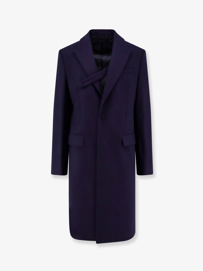 Dior Single-Breasted Virgin Wool Coat Noir
