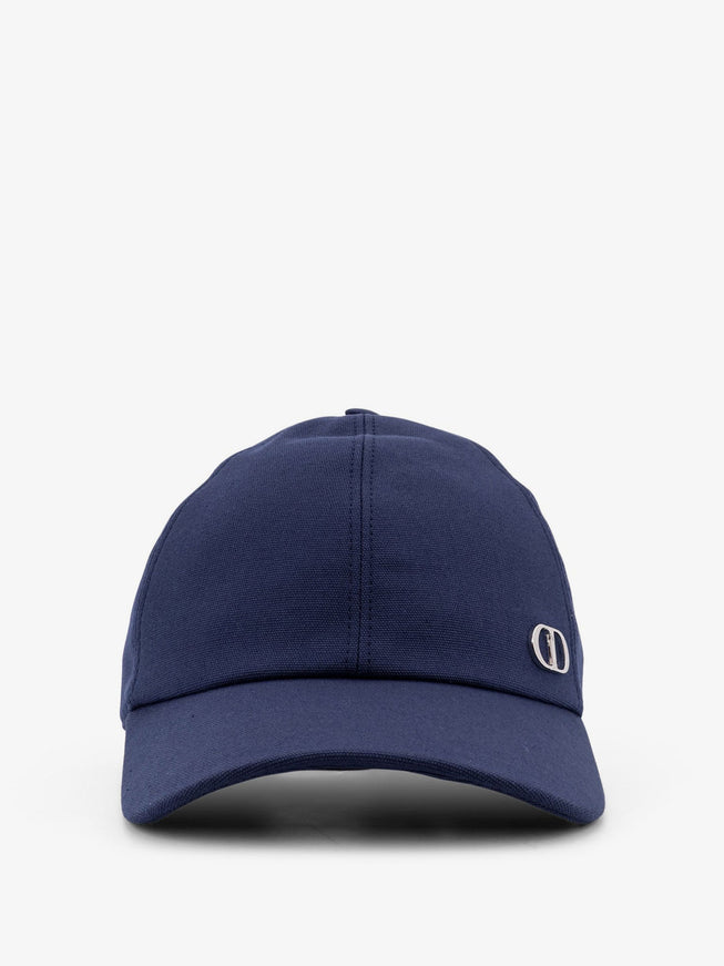 Dior Cotton Hat With Metal Cd Logo Bleu