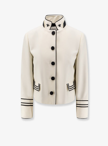 Dior Wool And Mohair Blazer Ecru
