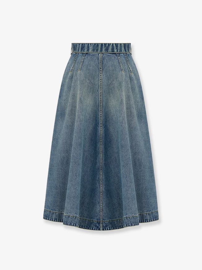 Dior Flared Midi Denim Skirt