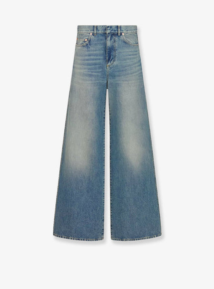 Dior Stone-Washed Jeans With Dior Oblique Motif Inside Bleu