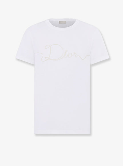 Dior Dior Ribbon Cotton T-Shirt Blanc