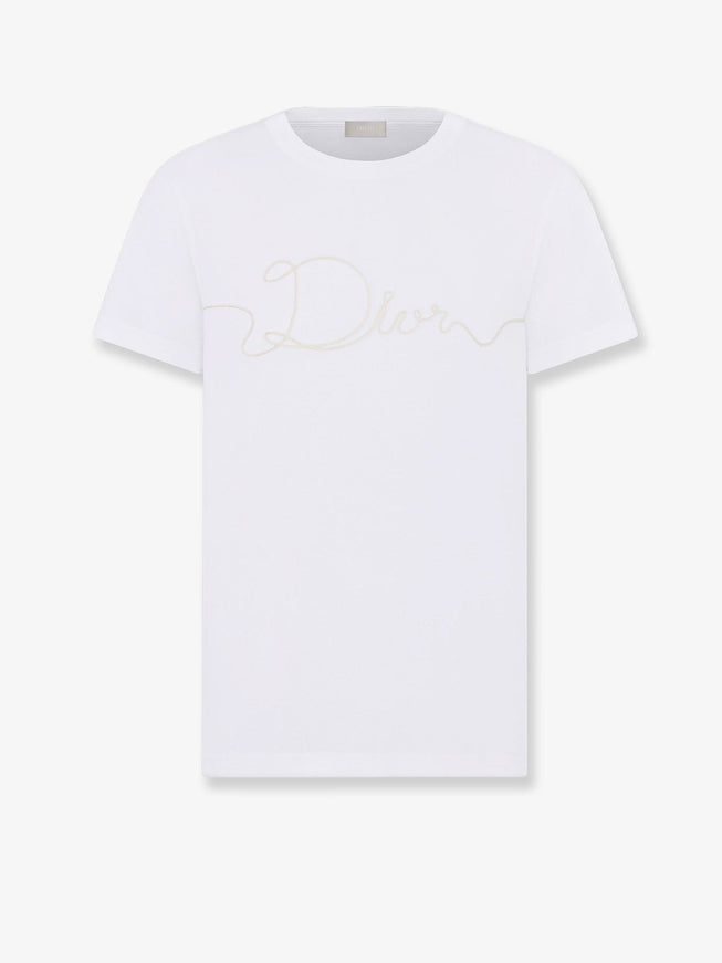 Dior Dior Ribbon Cotton T-Shirt Blanc