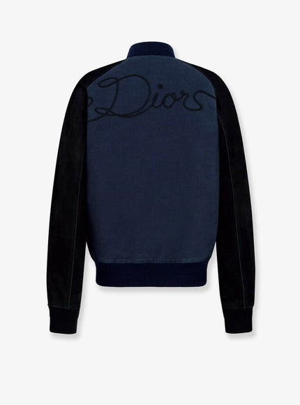 Dior Dior Ribbon College Cotton And Suede Bomber
