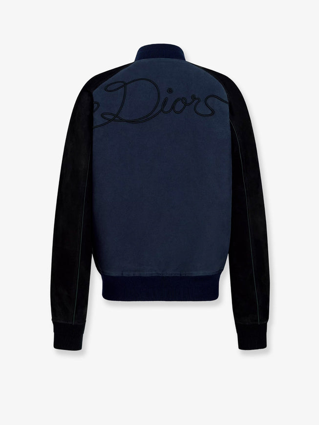 Dior Dior Ribbon College Cotton And Suede Bomber