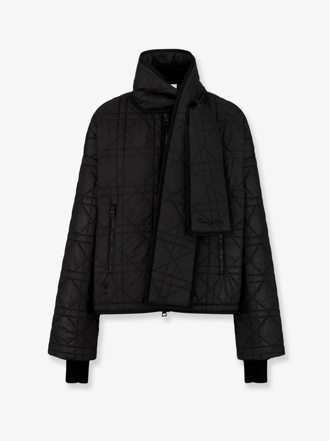 Dior Jacket With Scarf And Cannage Motif Noir