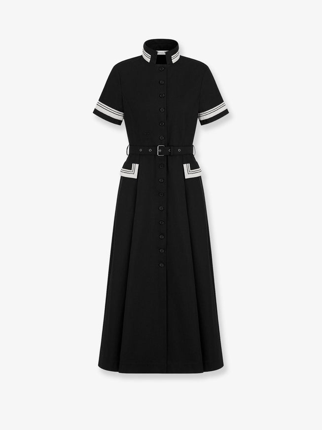 Dior Long Cotton Shirt Dress Noir