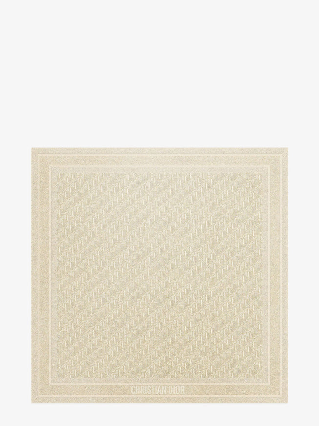 Dior Dior Oblique Lurex Silk Foulard Uni Dore
