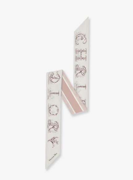 Dior Silk Mitzah Dior Alphabet Uni Rose