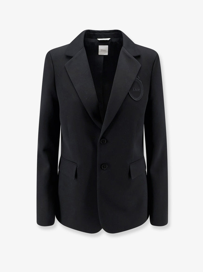 Dior Virgin Wool Médaillon Blazer 36 Noir