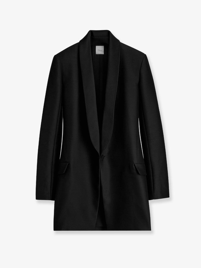 Dior Wool And Silk Tuxedo Blazer Noir