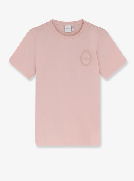 Dior Cotton T-Shirt With Dior Médallion Embroidery Rose