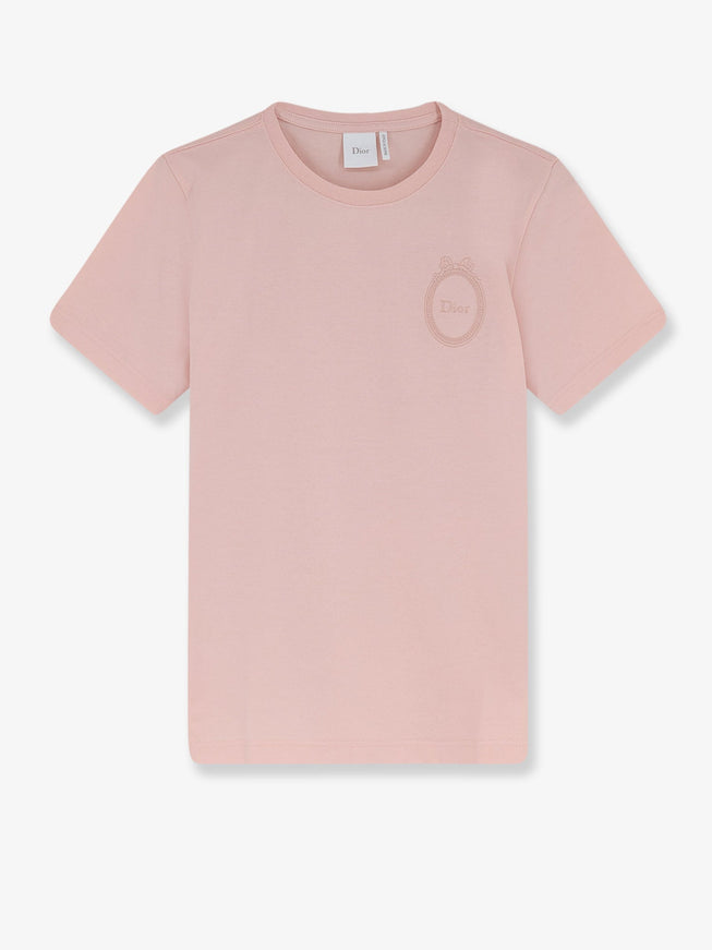 Dior Cotton T-Shirt With Dior Médallion Embroidery Rose