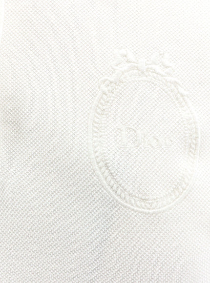 Dior Cotton Blend Polo Shirt With Embroidered Dior Médaillon Logo