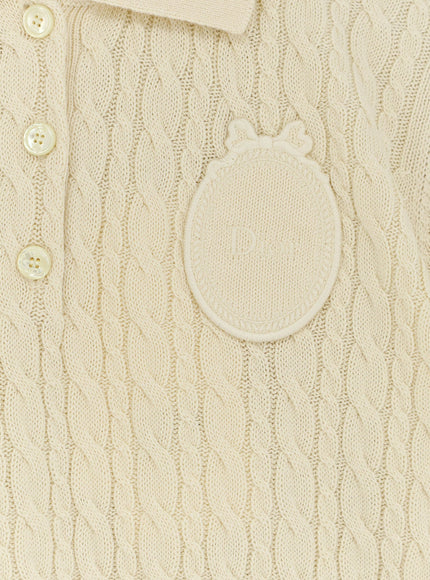 Dior Wool And Cotton Blend Sweater With Embroidered Logo On The Front