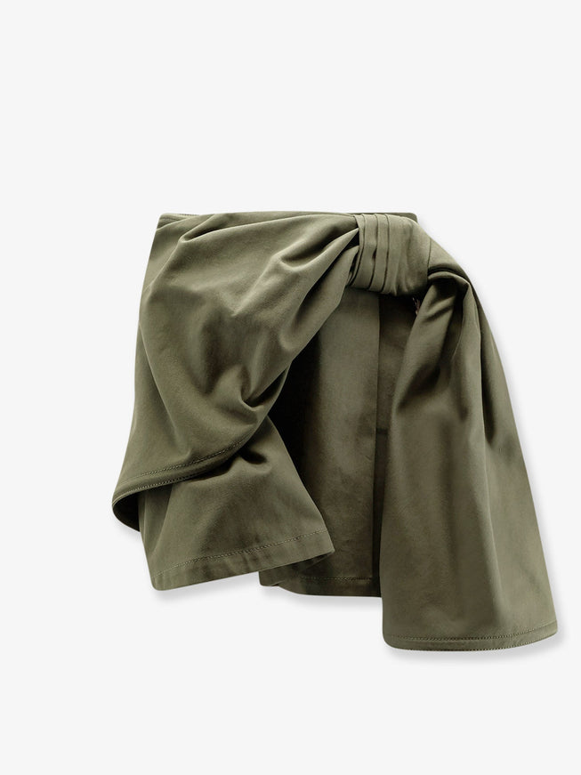 Dior Canvas Mini Skirt With Maxi Bow Vert