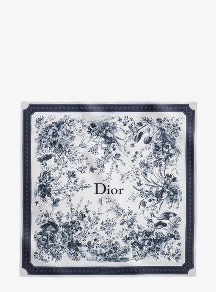 Dior Silk Foulard Uni Bleumarine