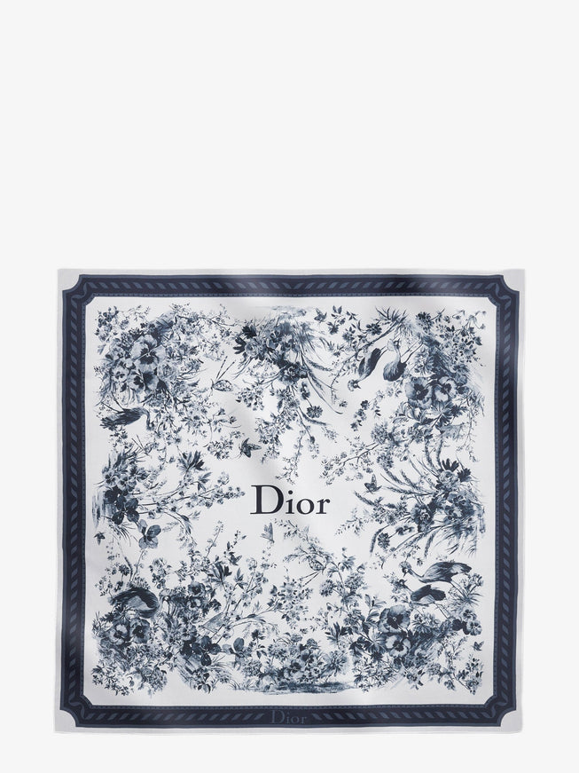 Dior Silk Foulard Uni Bleumarine