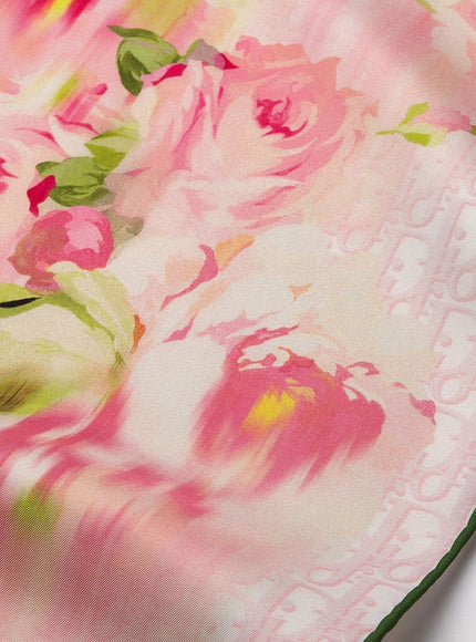 Dior Dior Painted Roses Silk Foulard