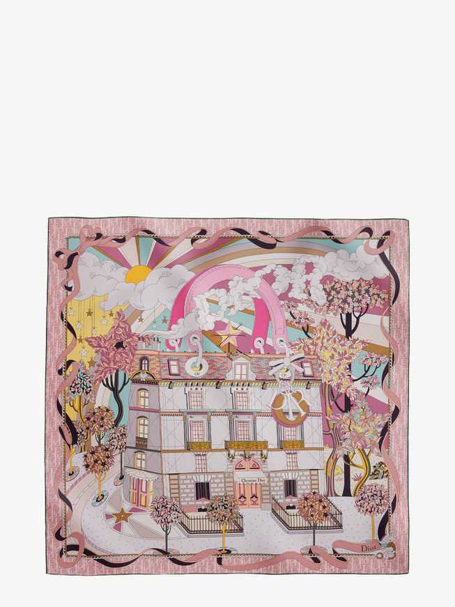 Dior Dior Avenue 90 Silk Foulard Uni Rose