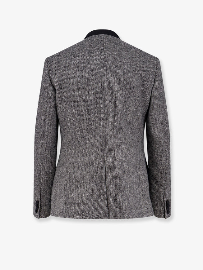 Dior Bar Herringbone Virgin Wool Blazer
