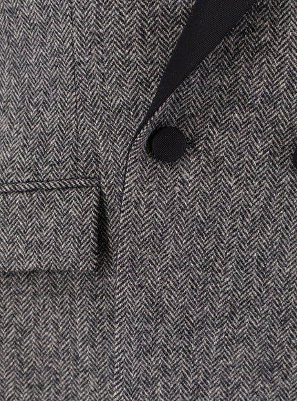 Dior Bar Herringbone Virgin Wool Blazer