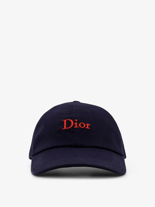 Dior Cotton Hat With Embroidered Logo On The Front Bleu