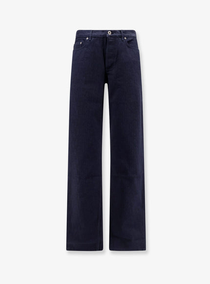 Dior Cotton Jeans With All-Over Dior Oblique Motif Bleu