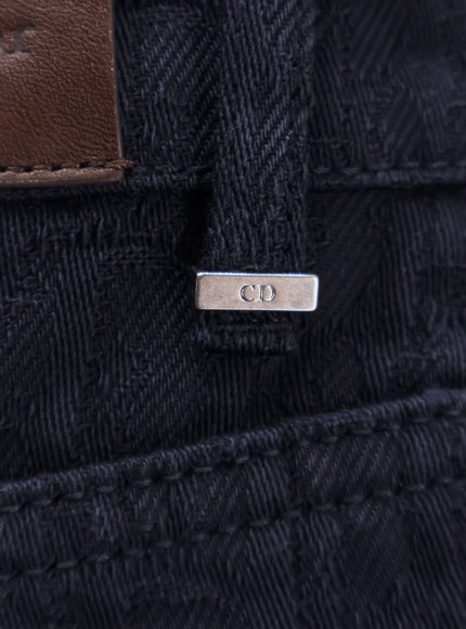 Dior Cotton Jeans With All-Over Dior Oblique Motif