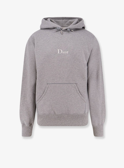 Dior Cotton Sweatshirt With Embroidered Logo Gris