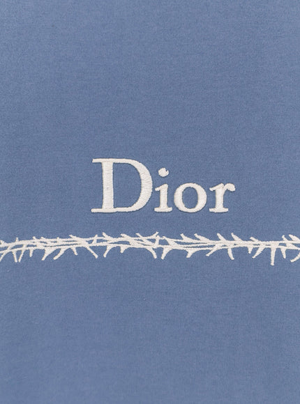 Dior Cotton T-Shirt With Book Cover Embroidery