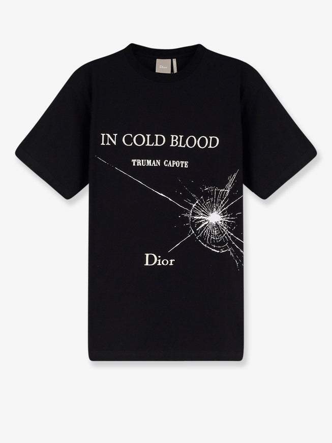 Dior Cotton T-Shirt With Book Cover Print Noir