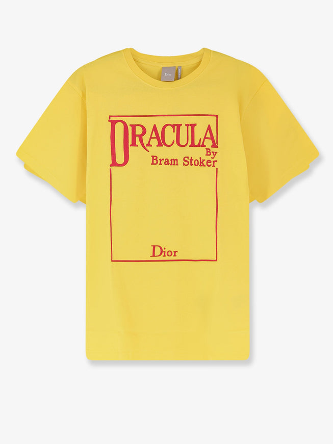 Dior Cotton T-Shirt With Embroidery Jaune