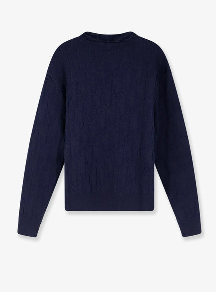Dior Dior Oblique Cotton Sweater With All-Over Embossed Logo